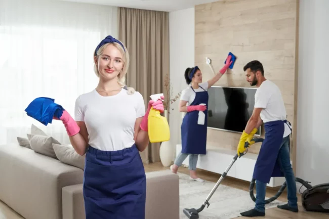firma sprzątająca sprząta mieszkanie